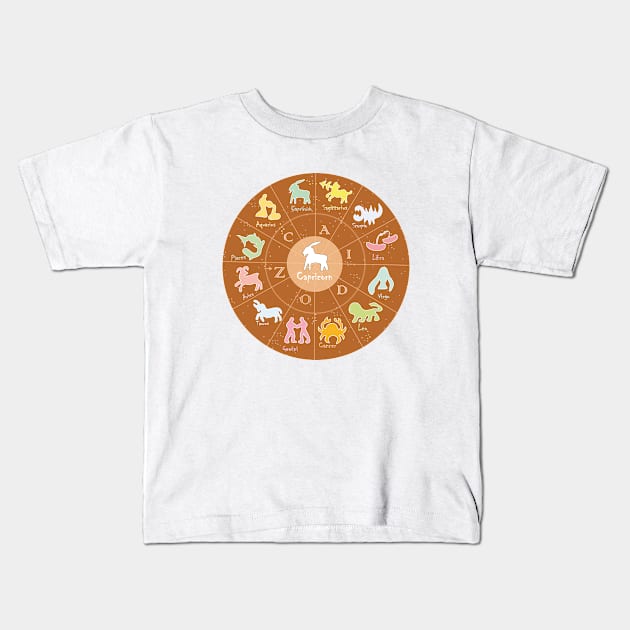 Capricorn, 2, Zodiac, Astrology, Horoscope, Stars, Sun-and-moon. Birthday, Valentines-day, Holidays, Kids T-Shirt by PrintedDreams